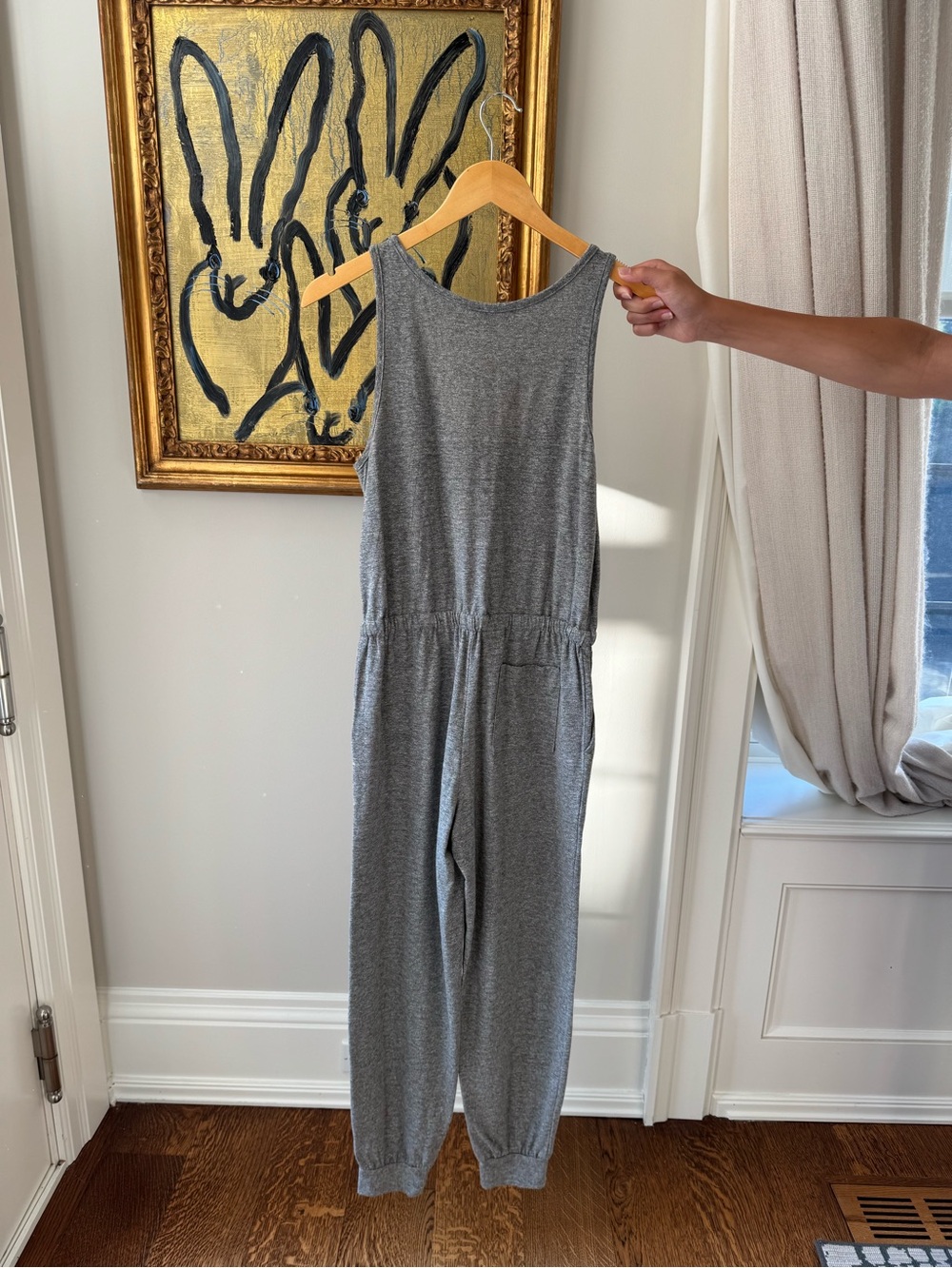 Women’s Spiritual Gangster Gray Sleeveless Jumpsuit XS w pockets - Picture 2 of 5